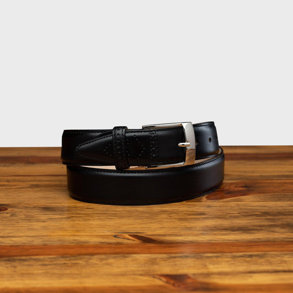 calzoleria toscana C1732 Calzoleria Toscana Medallion Dress Belt Black