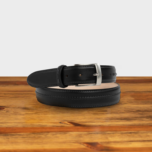 calzoleria toscana C7766 Calzoleria Toscana Stitched Dress Belt Black calzoleria toscana C7766 Calzoleria Toscana Stitched Dress Belt Black