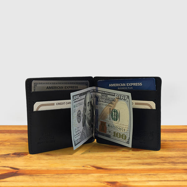 Calzoleria Toscana Calzoleria Toscana Beid Crocodile Money Clip Wallet - Black