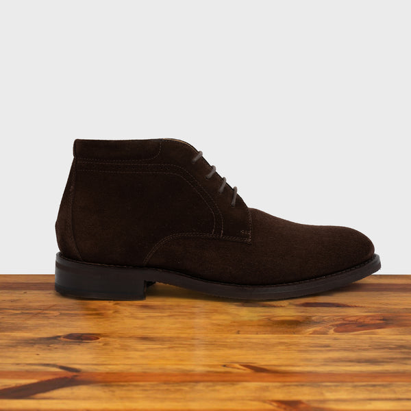 Calzoleria Toscana Calzoleria Toscana Croci Ankle Suede Demi Boot Dark Brown