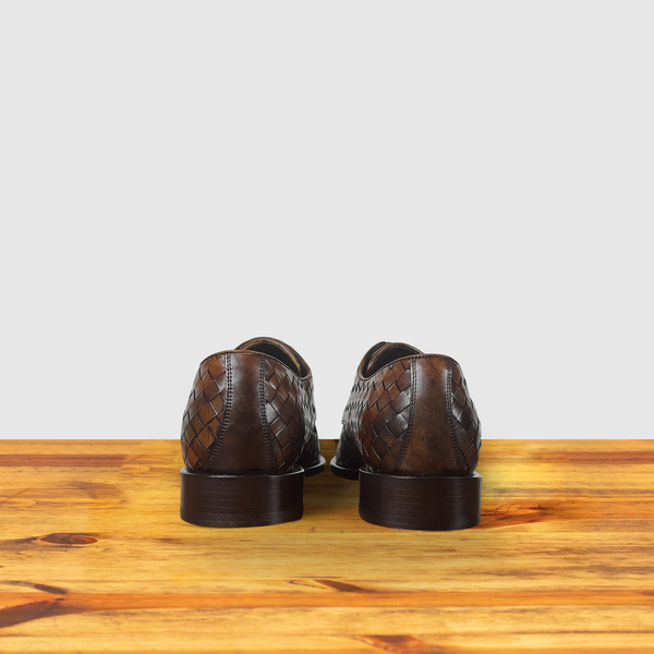 Calzoleria Toscana Calzoleria Toscana Gallo Woven Lace-Up Mahogany