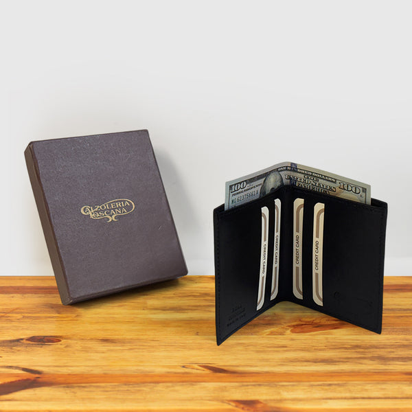 Calzoleria Toscana Calzoleria Toscana Keid Crocodile Billfold Wallet Black