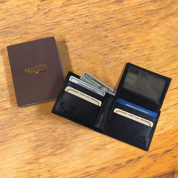 Calzoleria Toscana Calzoleria Toscana Okab Crocodile Billfold Wallet Black