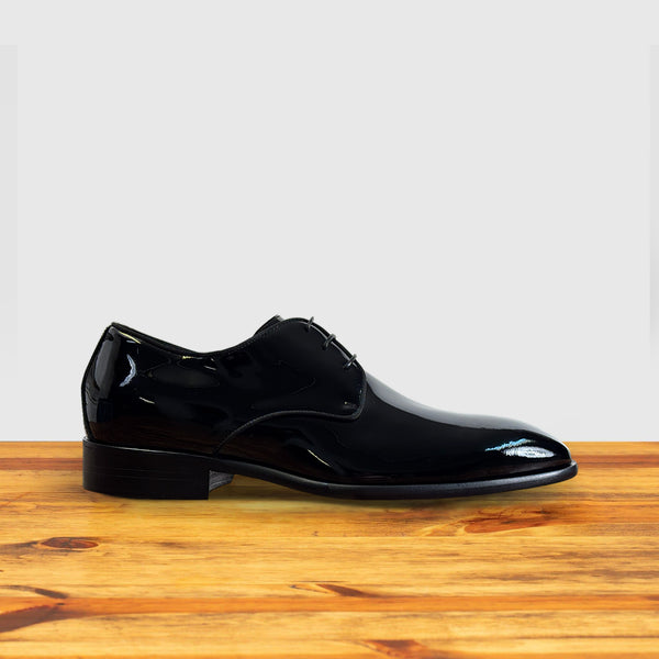 calzoleria toscana Calzoleria Toscana Orfeo Patent Leather Lace-Up Black