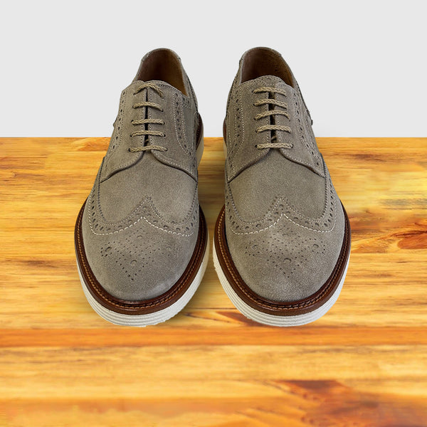 Calzoleria Toscana Calzoleria Toscana Ronta Velour Suede Wingtip Derby Cashmere