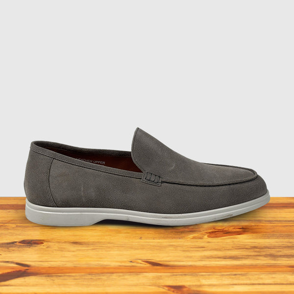 calzoleria toscana Calzoleria Toscana Sommo Venetian Suede Loafer Gray