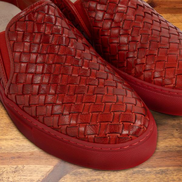 Calzoleria Toscana Enea Calzoleria Toscana Slip On Woven Sneaker Red