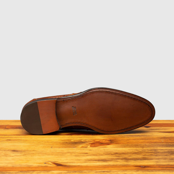Calzoleria Toscana H777 Calzoleria Toscana Men's Ostrich Cap Toe Cognac