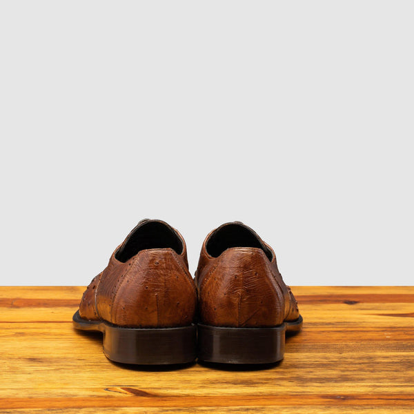 Calzoleria Toscana H777 Calzoleria Toscana Men's Ostrich Cap Toe Cognac