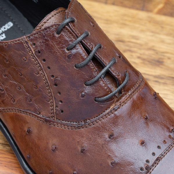 Calzoleria Toscana H777 Calzoleria Toscana Men's Ostrich Cap Toe Cognac