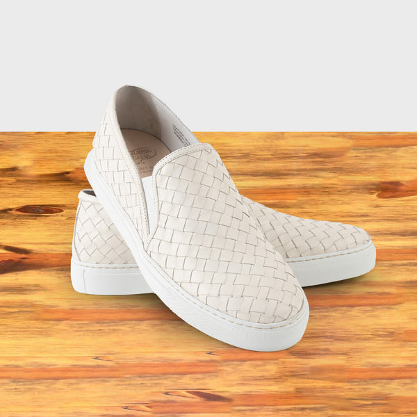 Calzoleria Toscana Kent Calzoleria Toscana Slip On Woven Sneaker Off White