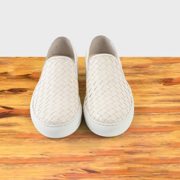 Calzoleria Toscana Kent Calzoleria Toscana Slip On Woven Sneaker Off White