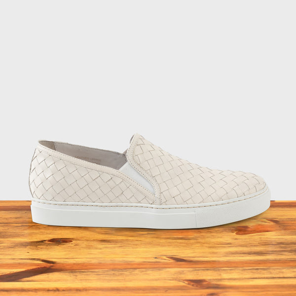 calzoleria toscana Kent Calzoleria Toscana Slip On Woven Sneaker Off White