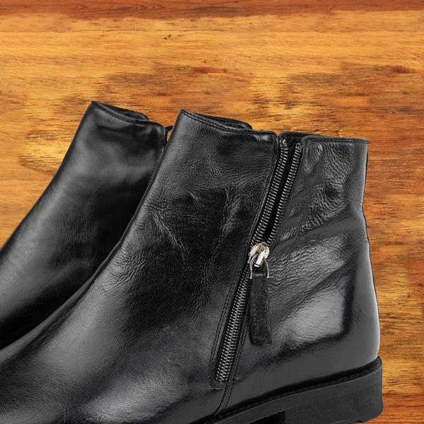 Calzoleria Toscana Q254 Dip-Dyed Double Zipper Boot Black