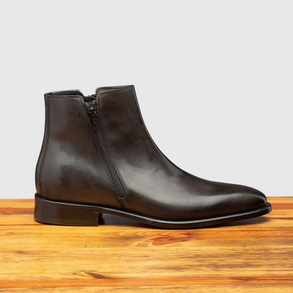 calzoleria toscana Q337 Calzoleria Toscana Onice Double Zipper Boot Stone