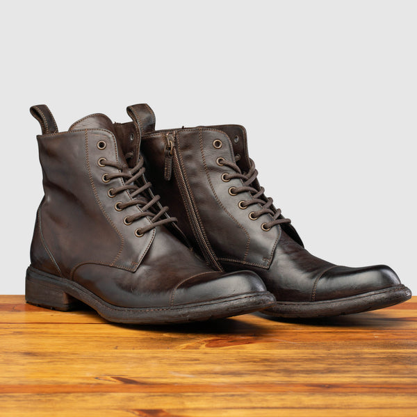 Calzoleria Toscana Q549 Calzoleria Toscana Dip-Dyed Combat Boot Dark Brown