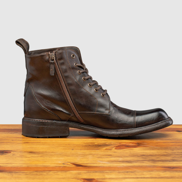 calzoleria toscana Q549 Calzoleria Toscana Dip-Dyed Combat Boot Dark Brown