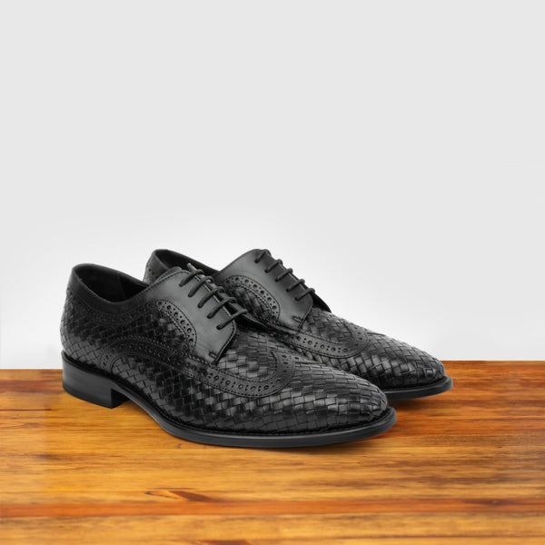 Calzoleria Toscana Q979 Calzoleria Toscana Woven Wingtip Black