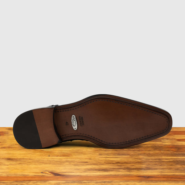 Calzoleria Toscana Ripi Calzoleria Toscana Baby Alligator/Ostrich Quill Cap Toe Navy Blue