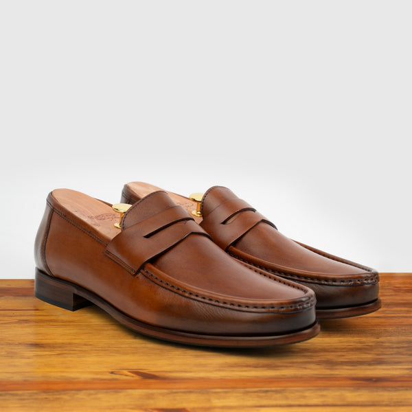 Calzoleria Toscana Santor 4 Calzoleria Toscana Collegiate Leather Loafer Dark Caramel