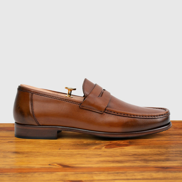 calzoleria toscana Santor 4 Calzoleria Toscana Collegiate Leather Loafer Dark Caramel