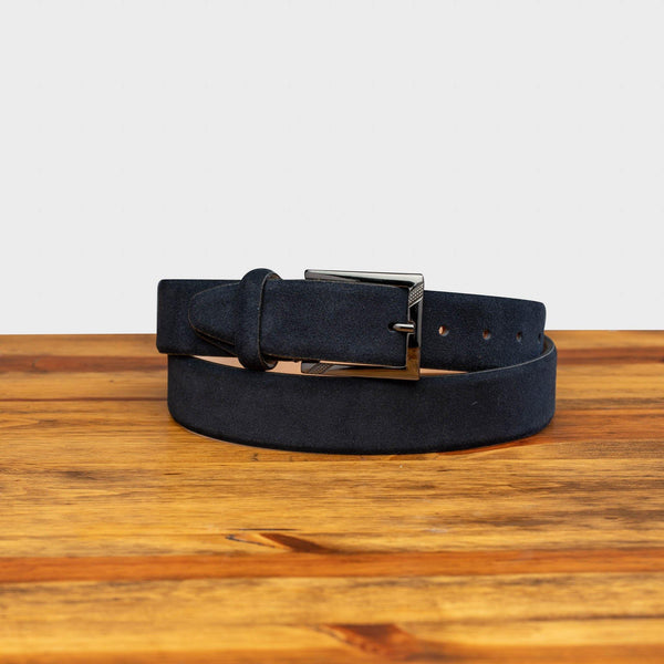 Calzoleria Toscana Velino Calzoleria Toscana Velour Suede Belt Blue