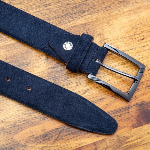 Calzoleria Toscana Velino Calzoleria Toscana Velour Suede Belt Blue