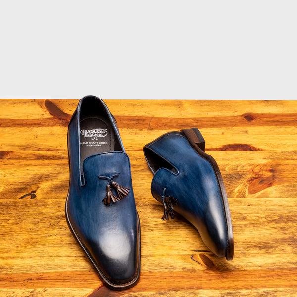 Calzoleria Toscana Z993 Calzoleria Toscana David Tassel Slip-On Ocean Blue