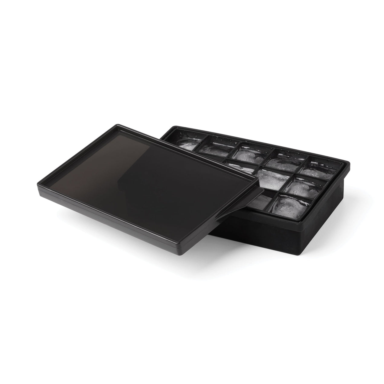 cambridge silversmiths 15-Cube Black Silicone Ice Mold With Lid