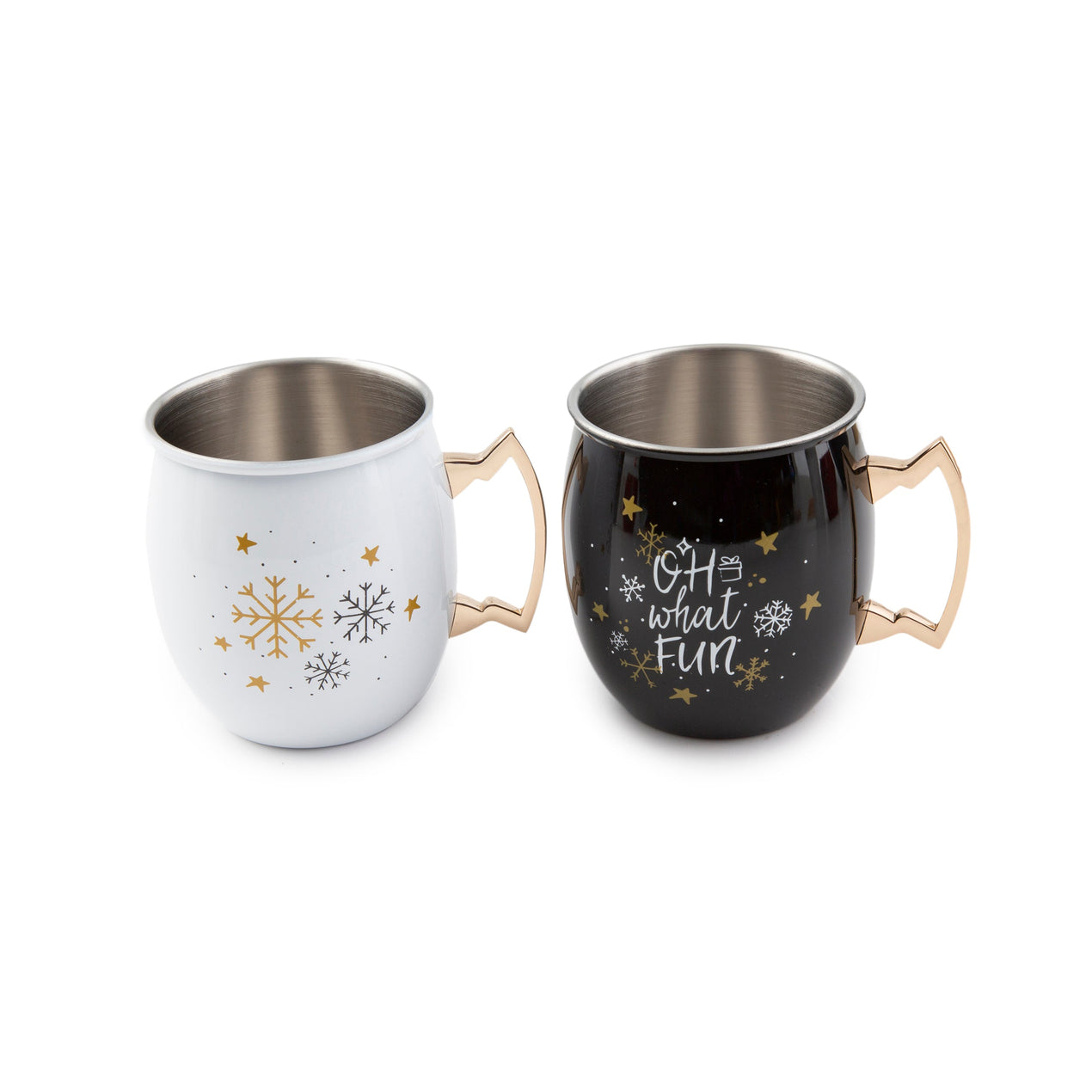 Cambridge Silversmiths 20 Oz Oh What Fun Moscow Mule Mugs Set Of 2