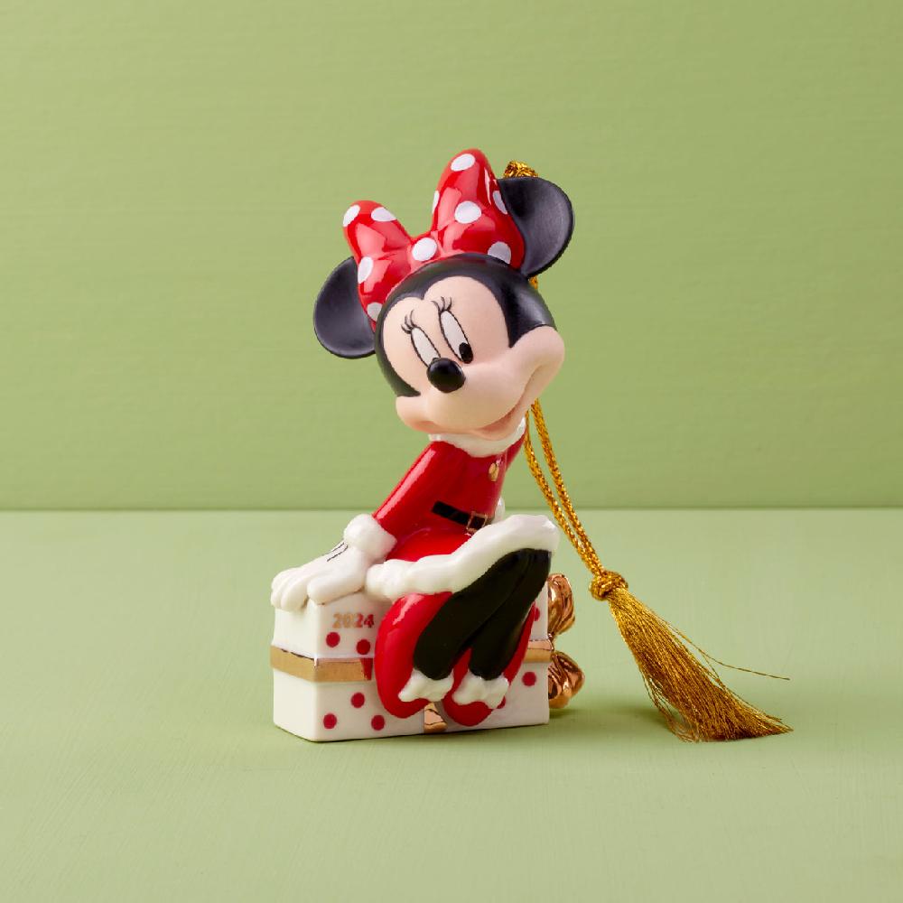 cambridge silversmiths 2024 Minnie Mouse Sitting On A Gift Ornament