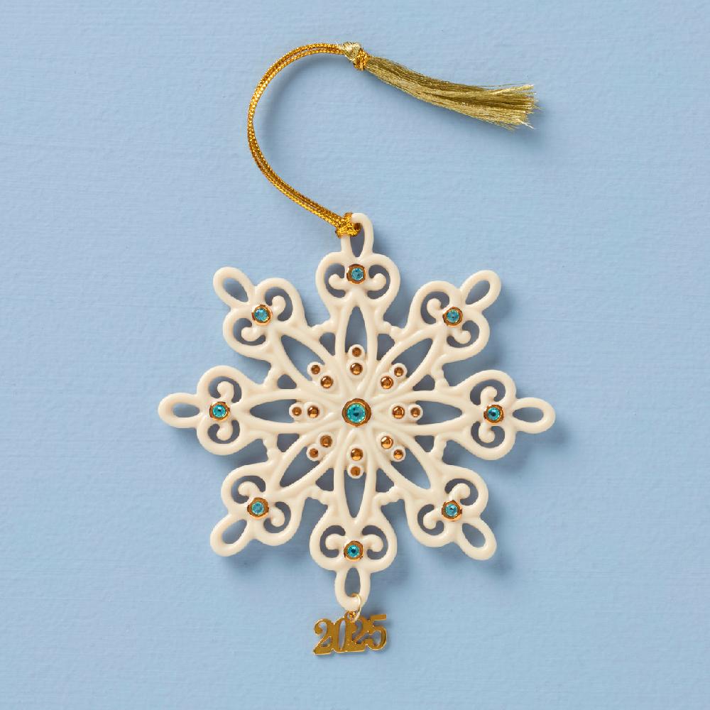 cambridge silversmiths 2025 Gemmed Snowflake Ornament