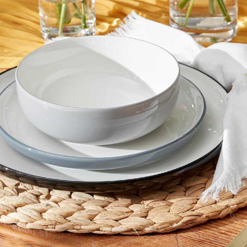 Cambridge Silversmiths 24/7 Colors 12-Piece Dinnerware Set Pumice