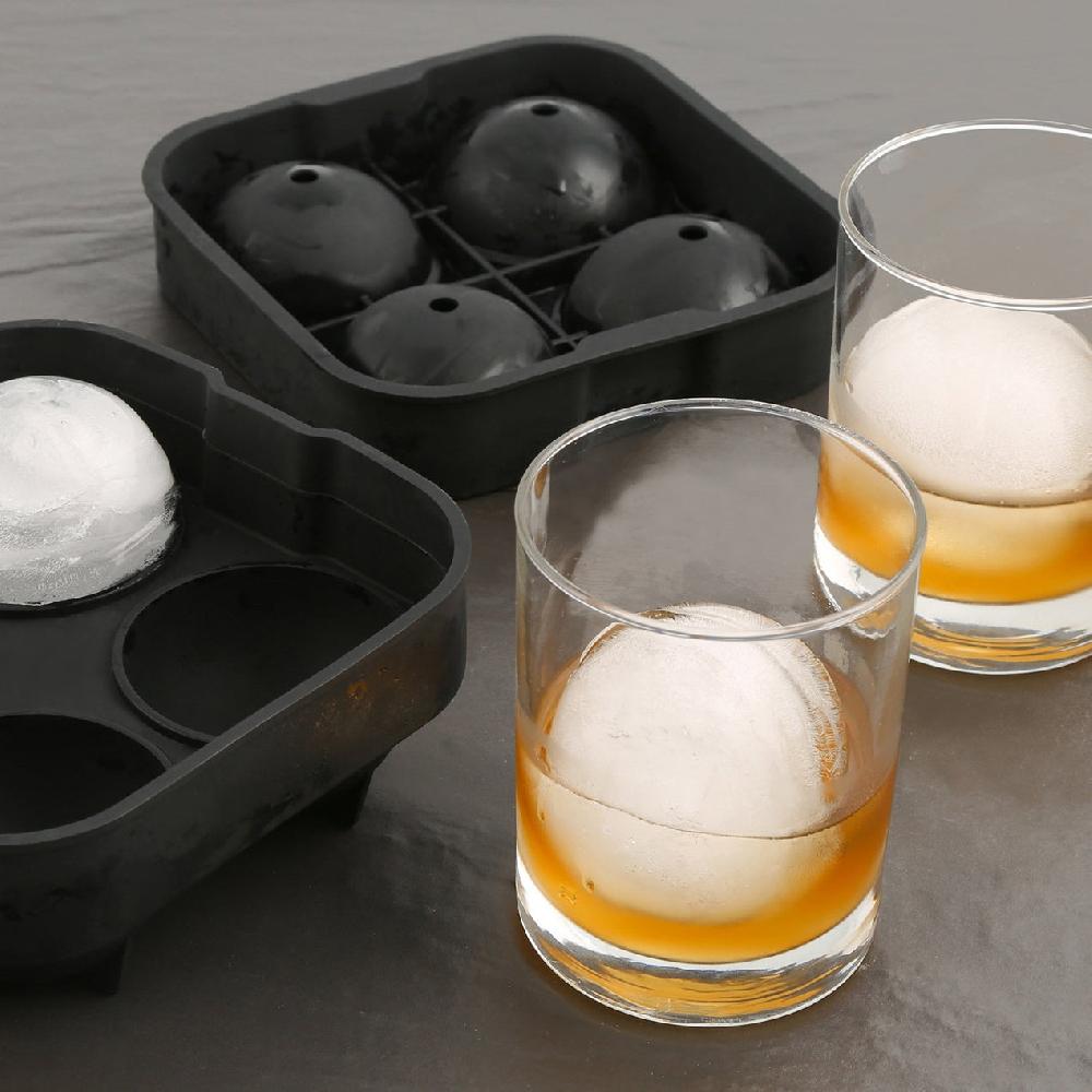 cambridge silversmiths 4-Sphere Black Silicone Ice Mold