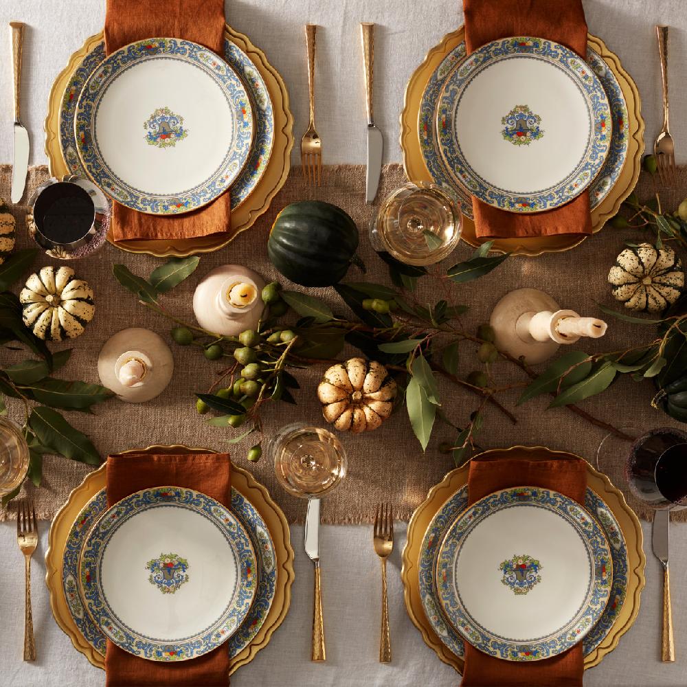 Cambridge Silversmiths Autumn White Dinner Plates Set Of 4