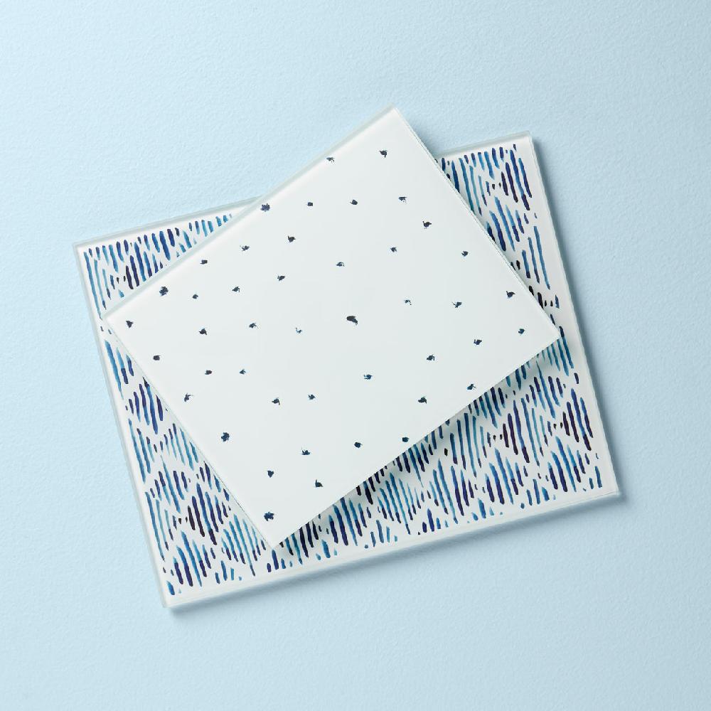 cambridge silversmiths Blue Bay 2-Piece Glass Cutting Board Set