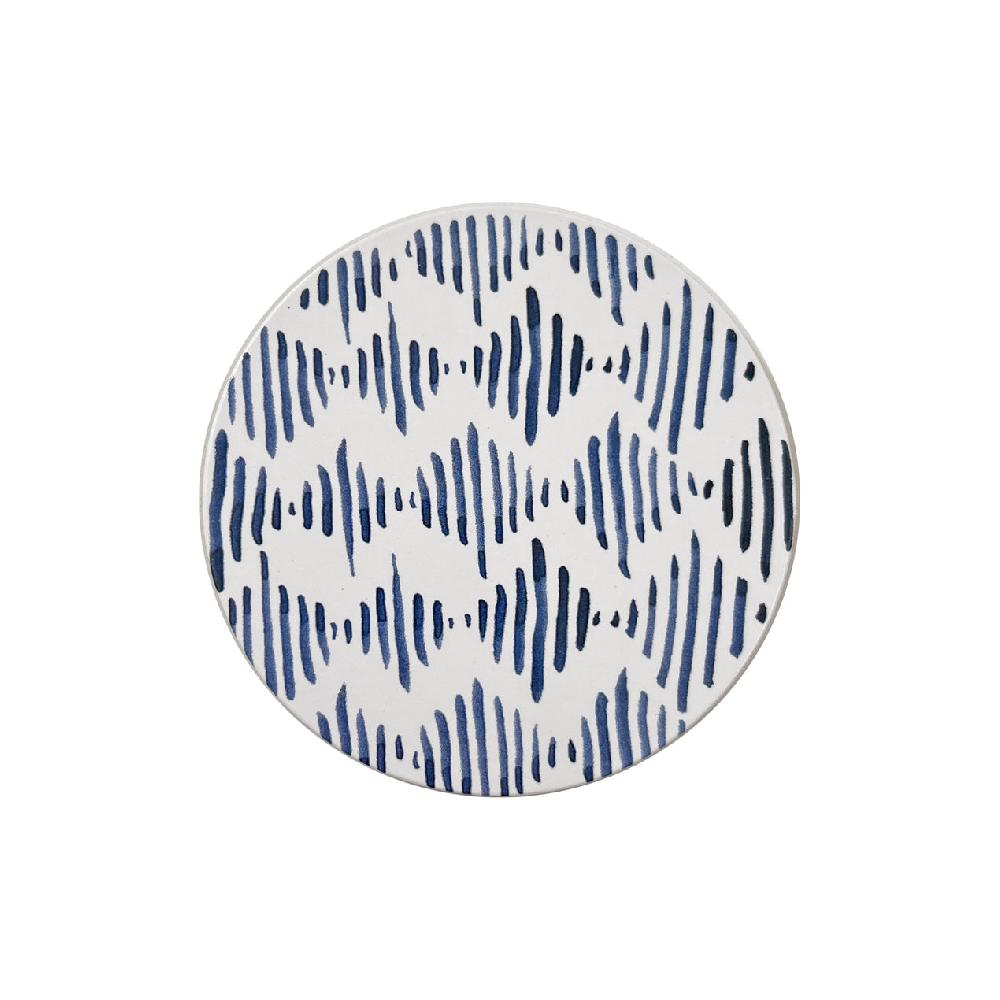 Cambridge Silversmiths Blue Bay Round Corkback Coasters Set Of 4