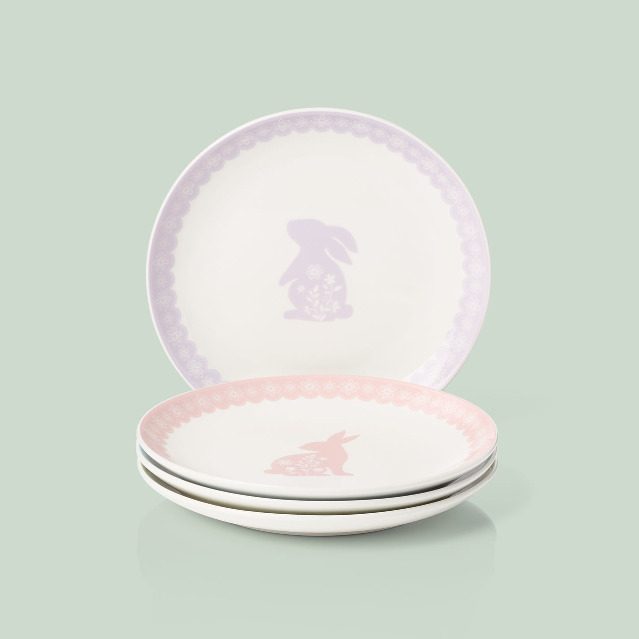 Cambridge Silversmiths Bunny Hop Accent Plates Set Of 4
