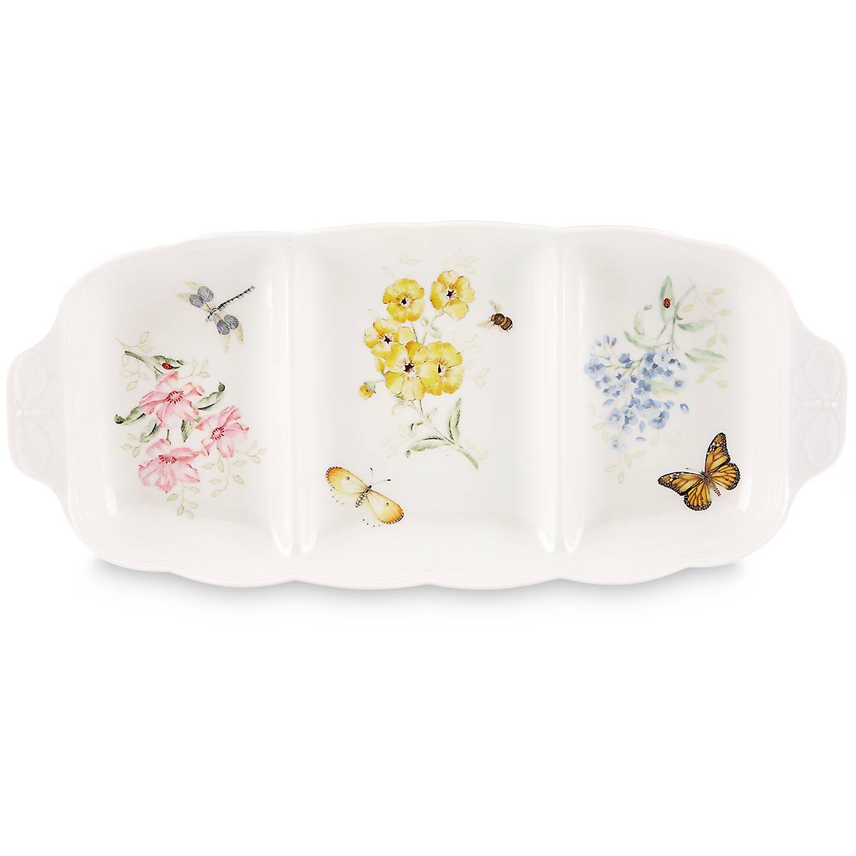 Cambridge Silversmiths Butterfly Meadow 16" Divided Serving Dish