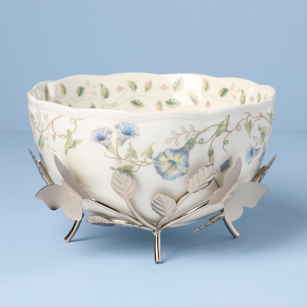 cambridge silversmiths Butterfly Meadow 25th Anniversary Bowl with Stand