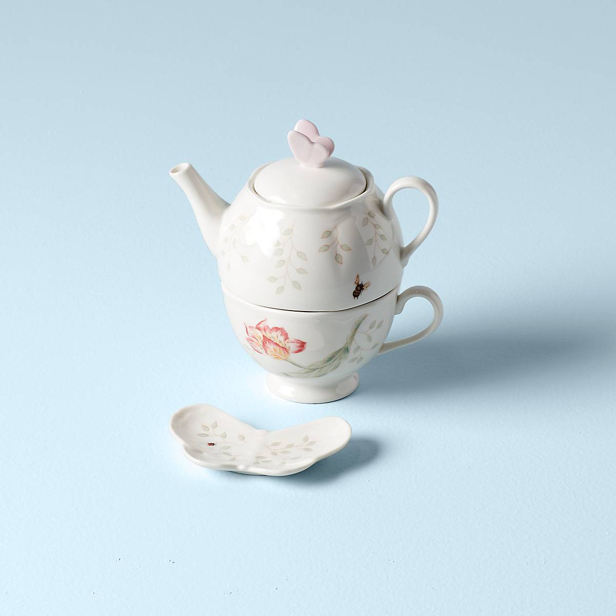 cambridge silversmiths Butterfly Meadow 3-Piece Tea Set