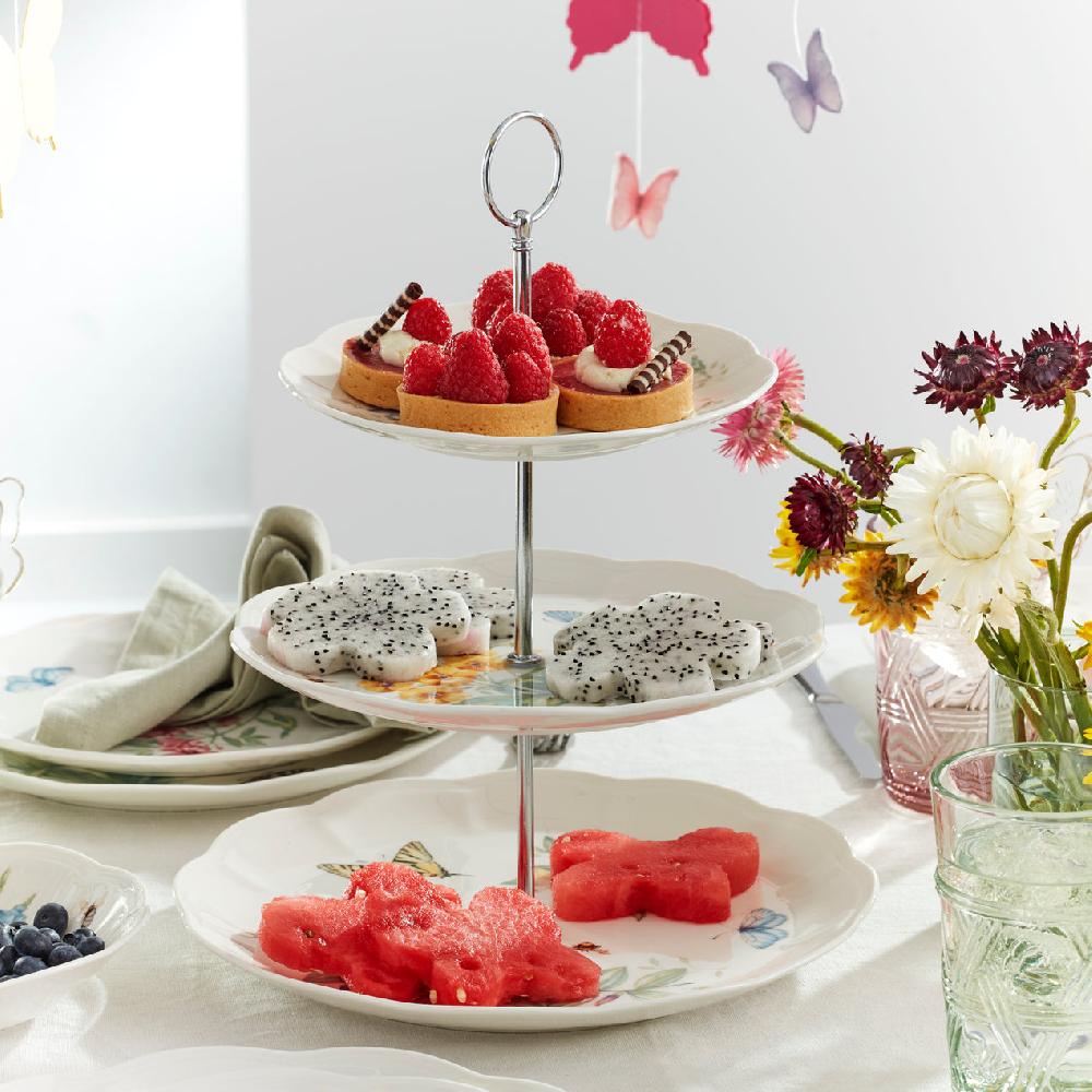 Cambridge Silversmiths Butterfly Meadow 3-Tiered Server
