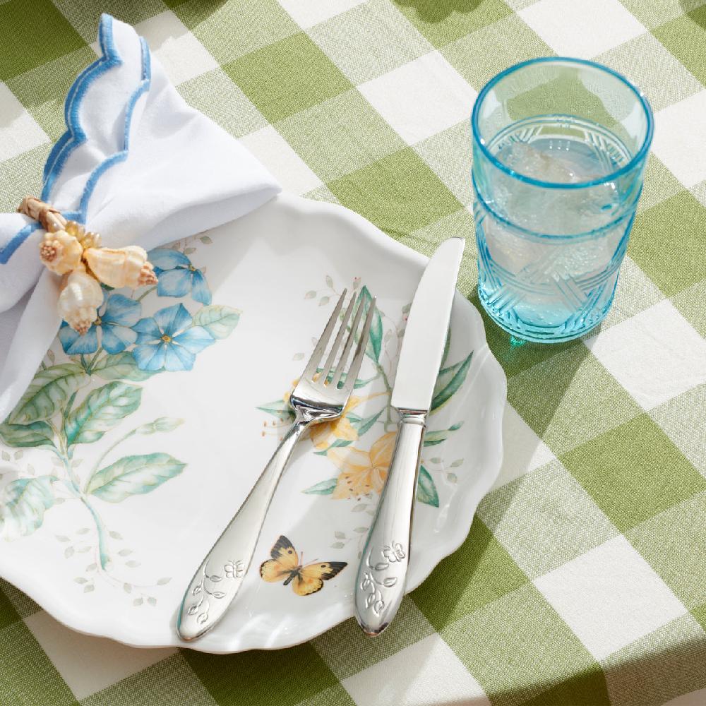 Cambridge Silversmiths Butterfly Meadow Blue Tall Glasses Set Of 4