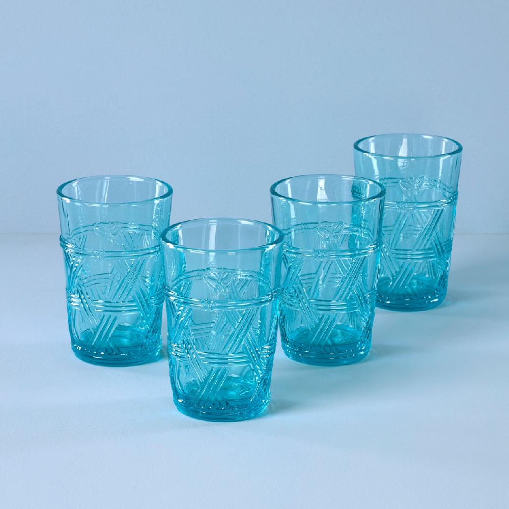 cambridge silversmiths Butterfly Meadow Blue Tall Glasses Set of 4