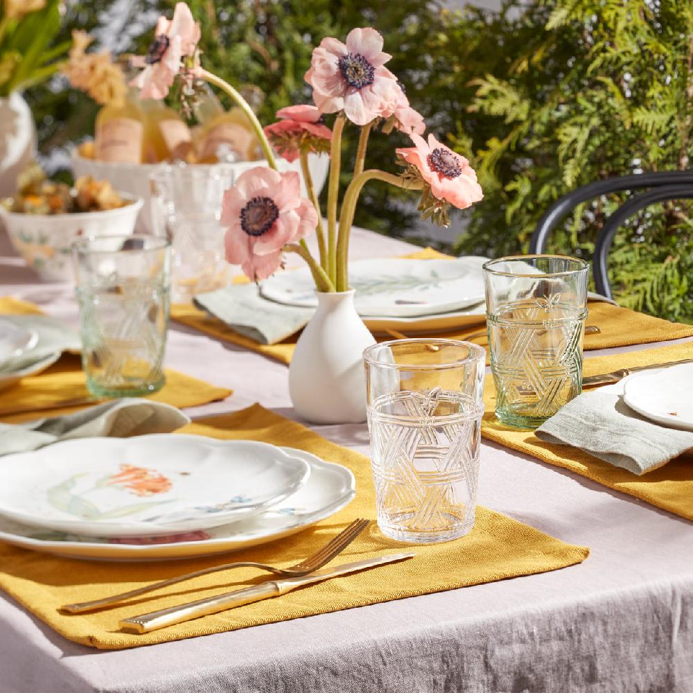 Cambridge Silversmiths Butterfly Meadow Clear Tall Glasses Set Of 4