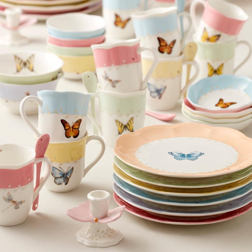 Cambridge Silversmiths Butterfly Meadow Colors 18-Piece Dinnerware Set