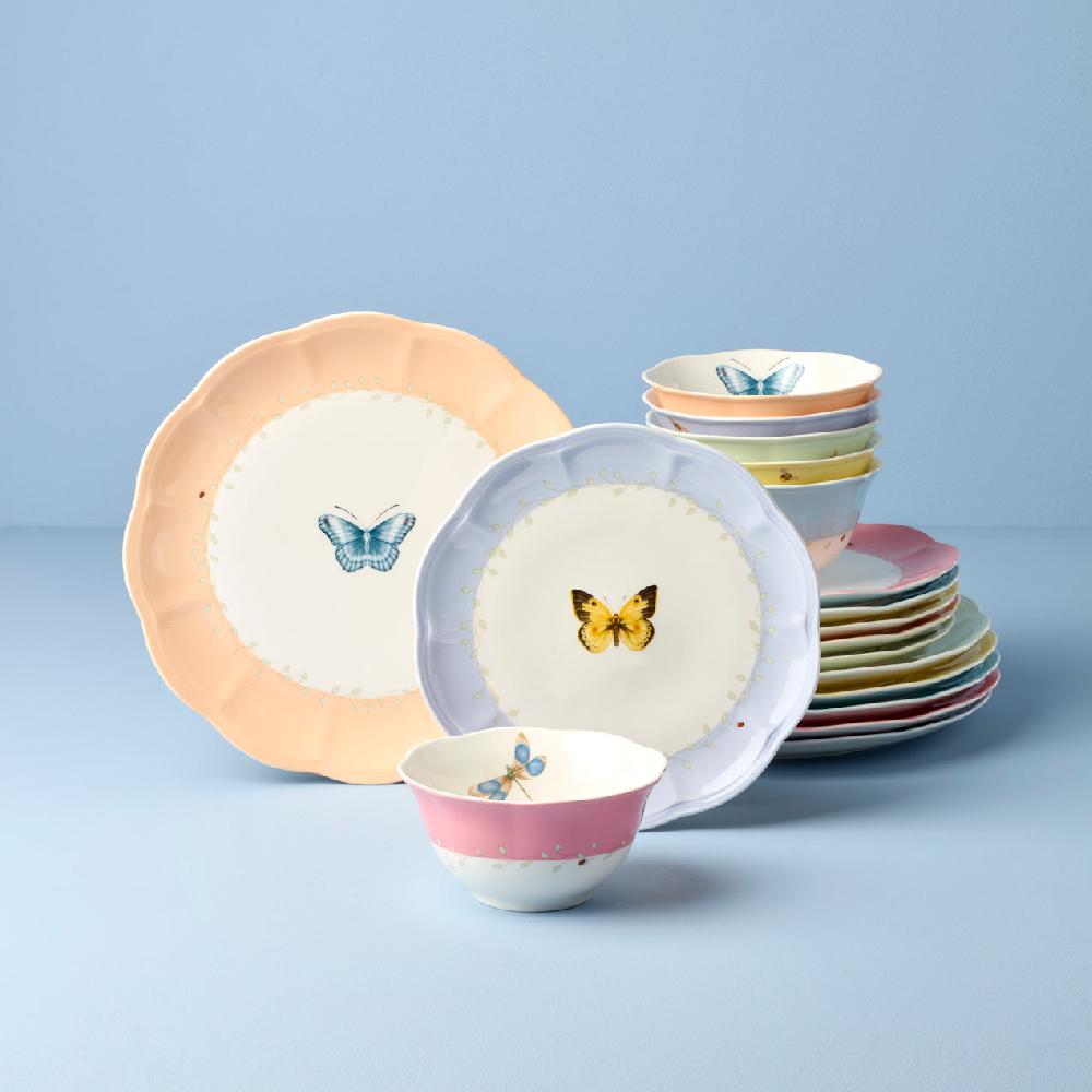 cambridge silversmiths Butterfly Meadow Colors 18-Piece Dinnerware Set