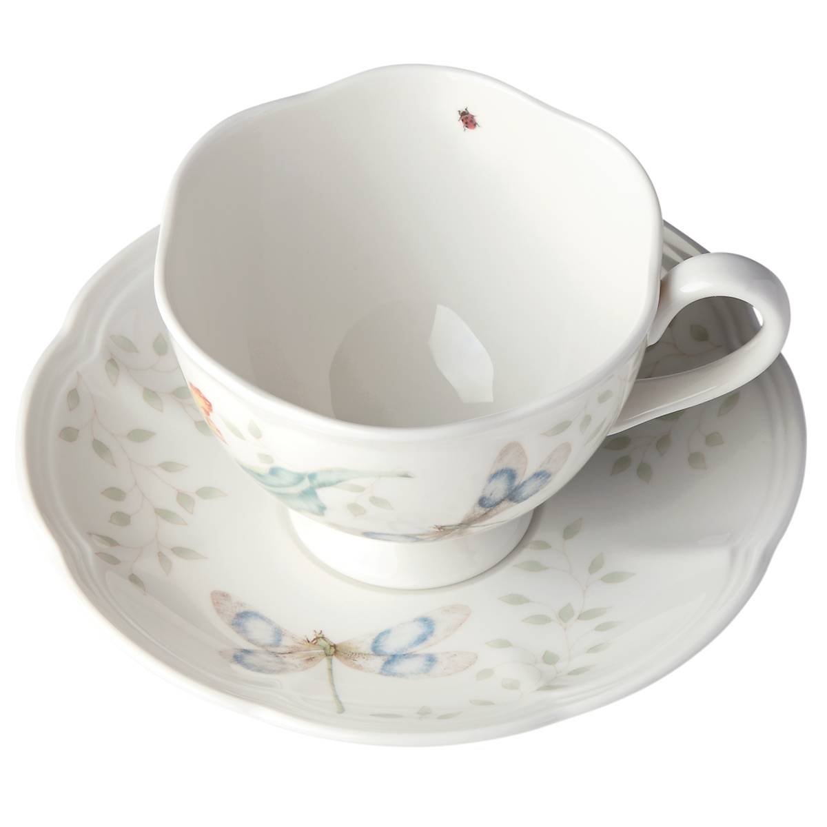 Cambridge Silversmiths Butterfly Meadow Dragonfly Cup And Saucer