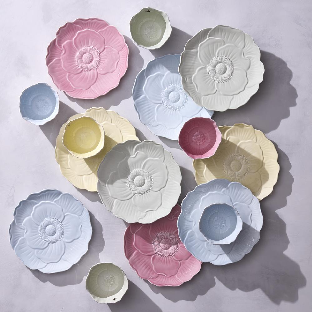 Cambridge Silversmiths Butterfly Meadow Floral Set Of 4 Accent Plates Green