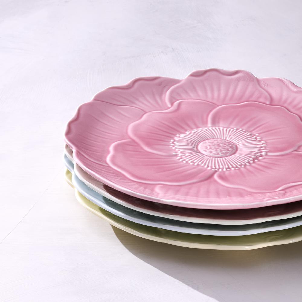 Cambridge Silversmiths Butterfly Meadow Floral Set Of 4 Accent Plates - Pink